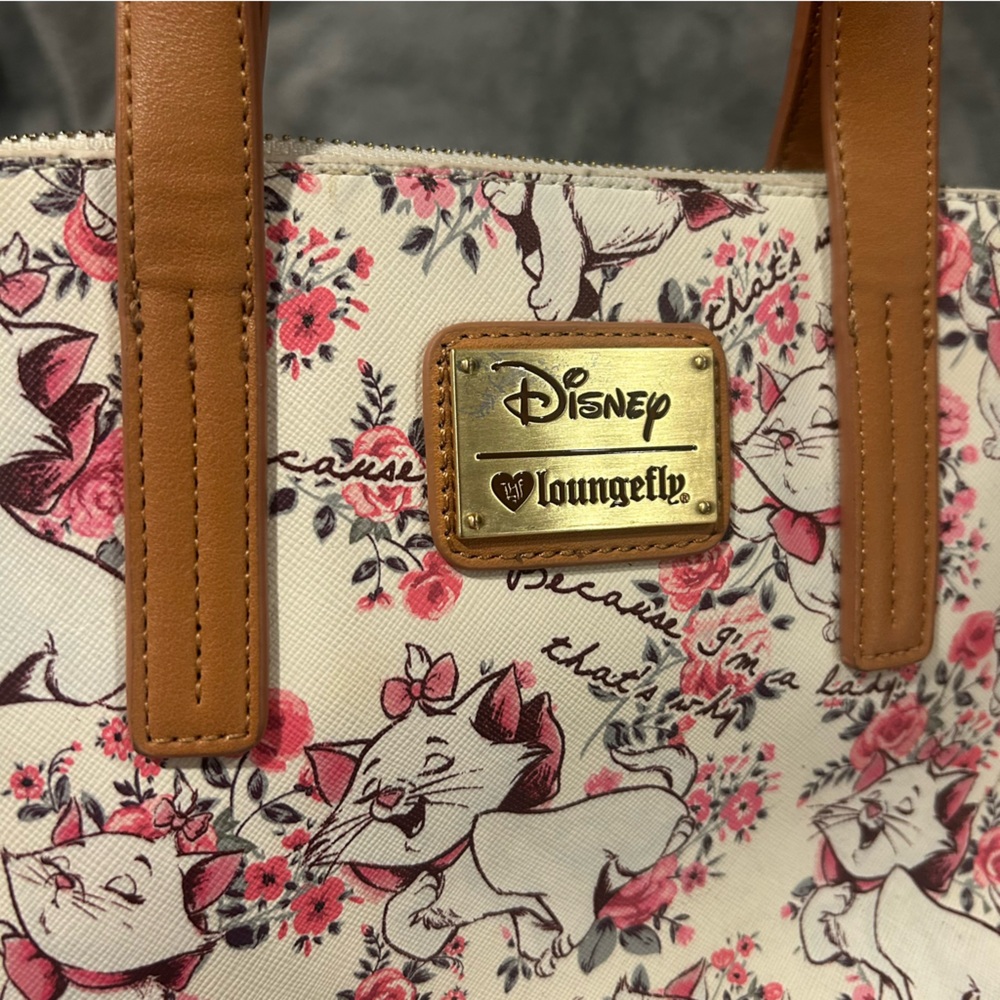 Pre-Loved! Loungefly Disney The Aristocats Marie Satchel Crossbody Purse - Picture 9 of 13